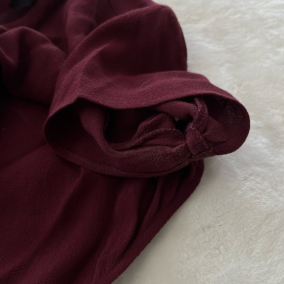 Reformation Amelia Backless Mini Dress in Burgundy - Picture 4 of 7